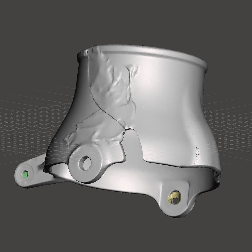 Where it started — the cracked original, 3D scanned